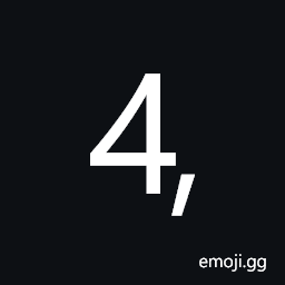 Digit Four Comma Symbol