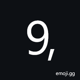 Digit Nine Comma Symbol