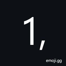 Digit One Comma Symbol