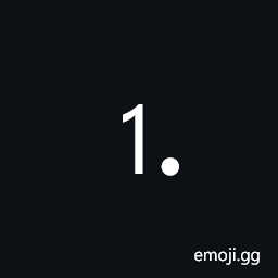 Digit One Full Stop Symbol