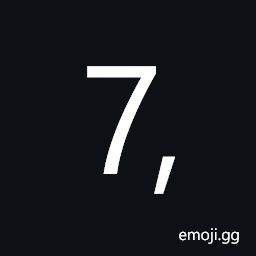 Digit Seven Comma Symbol