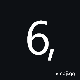 Digit Six Comma Symbol