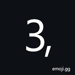 Digit Three Comma Symbol