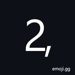 Digit Two Comma Symbol