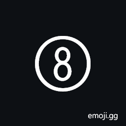 Dingbat Circled Sans-Serif Digit Eight Symbol