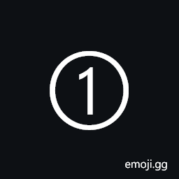 Dingbat Circled Sans-Serif Digit One Symbol