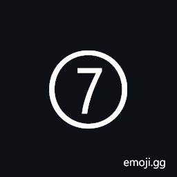 Dingbat Circled Sans-Serif Digit Seven Symbol