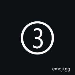 Dingbat Circled Sans-Serif Digit Three Symbol