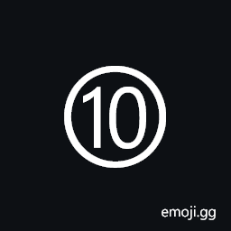 Dingbat Circled Sans-Serif Number Ten Symbol