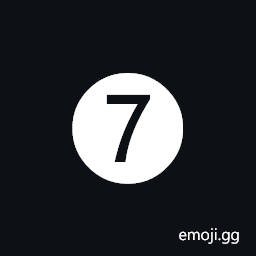 Dingbat Negative Circled Digit Seven Symbol