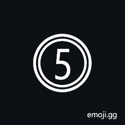 Double Circled Digit Five Symbol