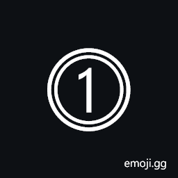Double Circled Digit One Symbol
