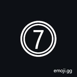 Double Circled Digit Seven Symbol