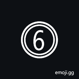 Double Circled Digit Six Symbol