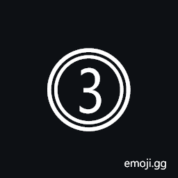 Double Circled Digit Three Symbol