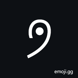 Downward Facing Hook With Dot Symbol