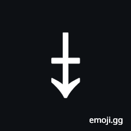 Downwards Arrow with Horizontal Stroke Symbol