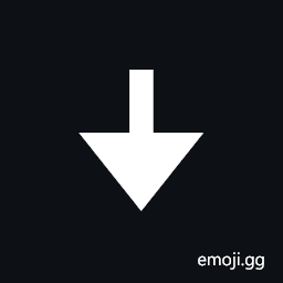 Downwards Arrow with Large Triangle Arrowhead Symbol