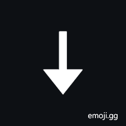 Downwards Arrow with Medium Triangle Arrowhead Symbol