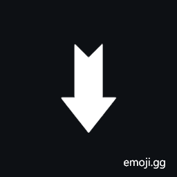 Downwards Arrow with Notched Tail Symbol