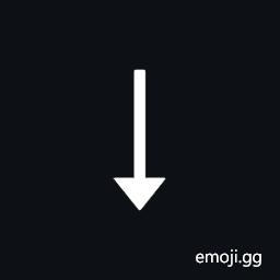 Downwards Arrow with Small Triangle Arrowhead Symbol