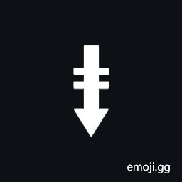 Downwards Triangle-Headed Arrow with Double Horizontal Stroke Symbol