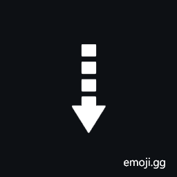 Downwards Triangle-Headed Dashed Arrow Symbol
