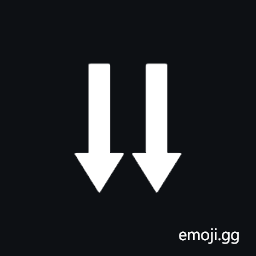Downwards Triangle-Headed Paired Arrows Symbol