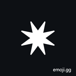 Eight Pointed Rectilinear Black Star Symbol