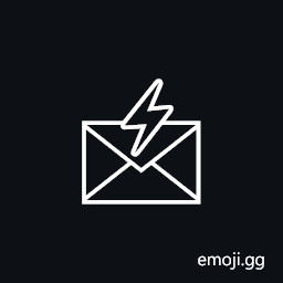 Envelope with Lightning Symbol