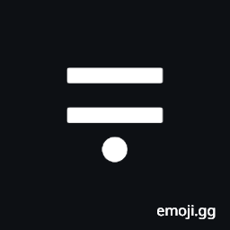 Equals Sign with Dot Below Symbol