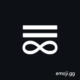 Equals Sign with Infinity Below Symbol