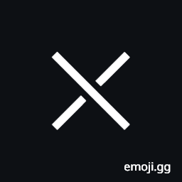 Falling Diagonal Crossing Rising Diagonal Symbol
