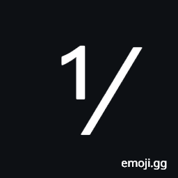 Fraction Numerator One Symbol