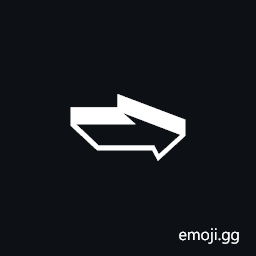 Front-Tilted Shadowed White Rightwards Arrow Symbol
