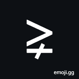 Greater-Than and Single-Line Not Equal To Symbol