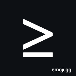 Greater-Than or Equal To Symbol