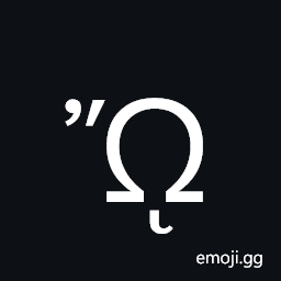 Greek Capital Letter Omega with Psili and Oxia and Prosgegrammeni Symbol