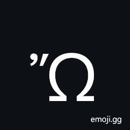 Greek Capital Letter Omega with Psili and Oxia Symbol