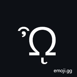 Greek Capital Letter Omega with Psili and Perispomeni and Prosgegrammeni Symbol