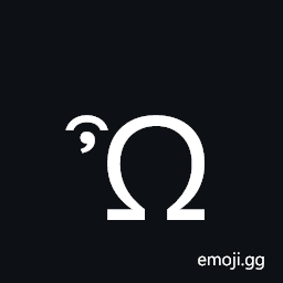 Greek Capital Letter Omega with Psili and Perispomeni Symbol