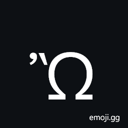 Greek Capital Letter Omega with Psili and Varia Symbol