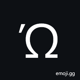 Greek Capital Letter Omega with Tonos Symbol