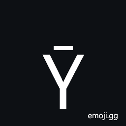 Greek Capital Letter Upsilon with Macron Symbol