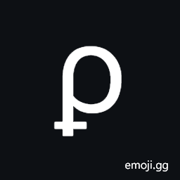 Greek Rho with Stroke Symbol Symbol