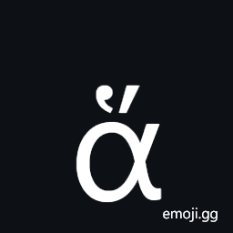 Greek Small Letter Alpha with Dasia and Oxia Symbol