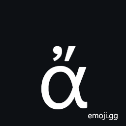 Greek Small Letter Alpha with Psili and Oxia Symbol