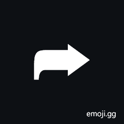 Heavy Black Curved Upwards and Rightwards Arrow Symbol