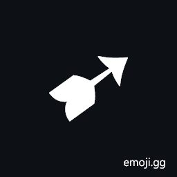 Heavy Black-Feathered North East Arrow Symbol
