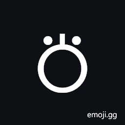 Heavy Circle with Stroke and Two Dots Above Symbol